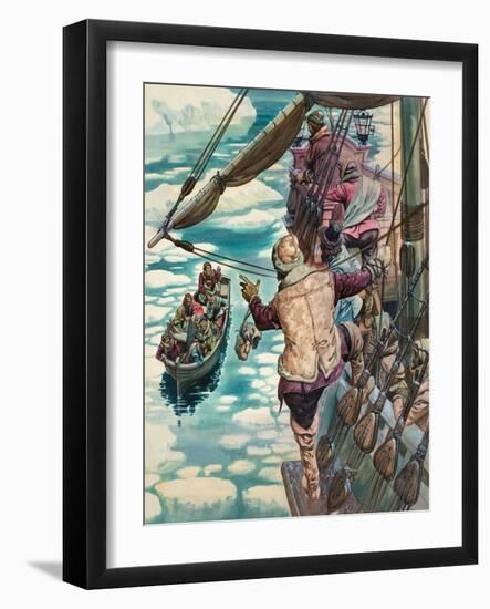 Henry Hudson Being Set Adrift-Peter Jackson-Framed Giclee Print