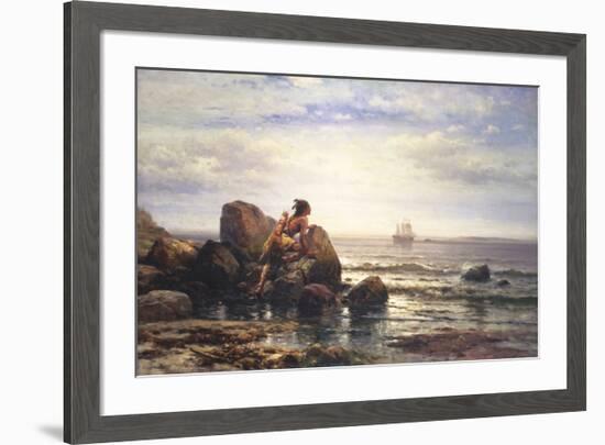 Henry Hudson Entering New York, 1892-Thomas Moran-Framed Premium Giclee Print