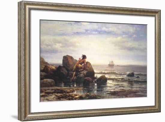 Henry Hudson Entering New York, 1892-Thomas Moran-Framed Premium Giclee Print