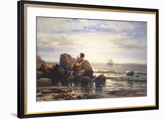 Henry Hudson Entering New York, 1892-Thomas Moran-Framed Premium Giclee Print