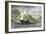 Henry Hudson's Ship, Half-Moon, Ascending the Hudson River, c.1609-null-Framed Giclee Print