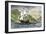 Henry Hudson's Ship, Half-Moon, Ascending the Hudson River, c.1609-null-Framed Giclee Print