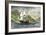 Henry Hudson's Ship, Half-Moon, Ascending the Hudson River, c.1609-null-Framed Giclee Print