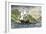 Henry Hudson's Ship, Half-Moon, Ascending the Hudson River, c.1609-null-Framed Giclee Print