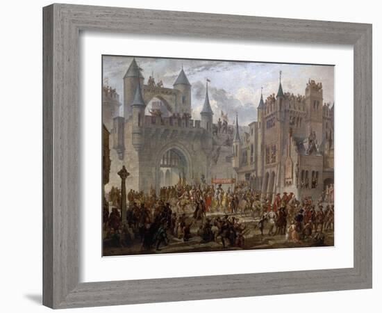 Henry II, 1519-59 King of France, entering Metz, France, 18 April 1552-Auguste Migette-Framed Giclee Print