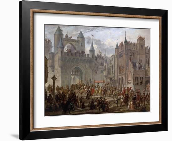 Henry II, 1519-59 King of France, entering Metz, France, 18 April 1552-Auguste Migette-Framed Giclee Print