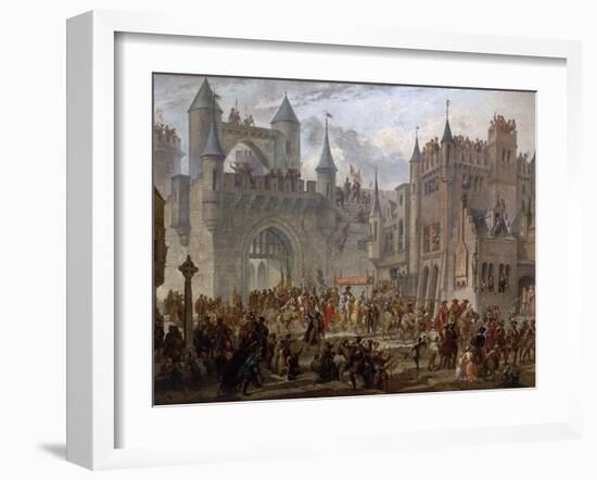 Henry II, 1519-59 King of France, entering Metz, France, 18 April 1552-Auguste Migette-Framed Giclee Print