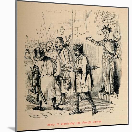 'Henry II. dismissing the Foreign Barons', c1860, (c1860)-John Leech-Mounted Giclee Print