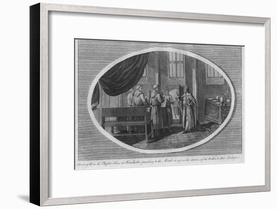 Henry III in the Chapter House at Winchester Cathedral, 1250 (1793)-Unknown-Framed Giclee Print
