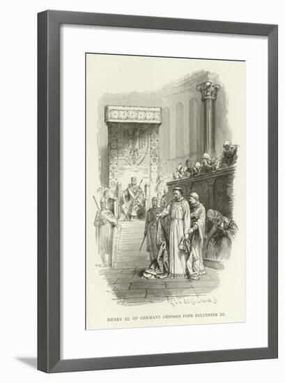 Henry III of Germany Deposes Pope Sylvester III-null-Framed Giclee Print