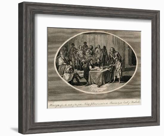 Henry III presented to the Barons by the Earl of Pembroke, 1216 (1793)-Unknown-Framed Giclee Print