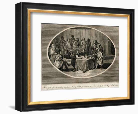 Henry III presented to the Barons by the Earl of Pembroke, 1216 (1793)-Unknown-Framed Giclee Print