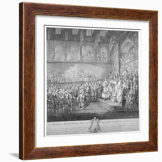 Henry III Renewing and Confirming the Magna Carta, Westminster Hall, London, 13th Century-John Miller-Framed Giclee Print