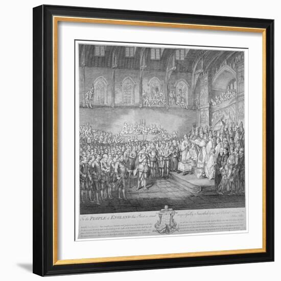 Henry III Renewing and Confirming the Magna Carta, Westminster Hall, London, 13th Century-John Miller-Framed Giclee Print