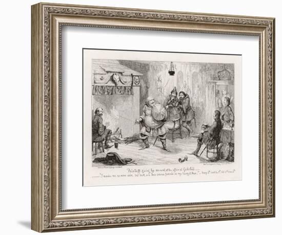 Henry IV, Act II Scene Iv: Falstaff Giving His Account of the Affair at Gadshill-George Cruikshank-Framed Art Print