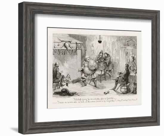 Henry IV, Act II Scene Iv: Falstaff Giving His Account of the Affair at Gadshill-George Cruikshank-Framed Art Print