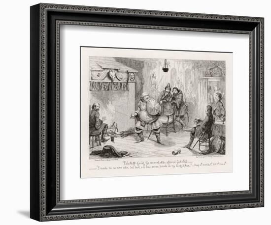 Henry IV, Act II Scene Iv: Falstaff Giving His Account of the Affair at Gadshill-George Cruikshank-Framed Art Print