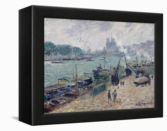 Henry IV Bridge, Paris, c.1918-Gustave Loiseau-Framed Premier Image Canvas