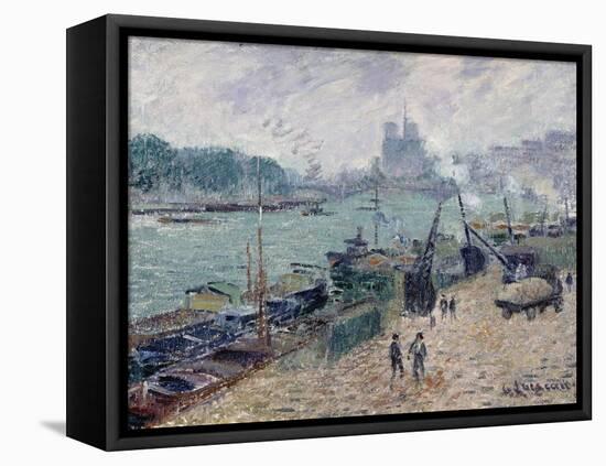 Henry IV Bridge, Paris, c.1918-Gustave Loiseau-Framed Premier Image Canvas