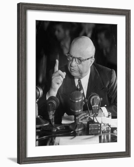 Henry J. Kaiser Testifying at the Howard Hughes Trial-null-Framed Photographic Print