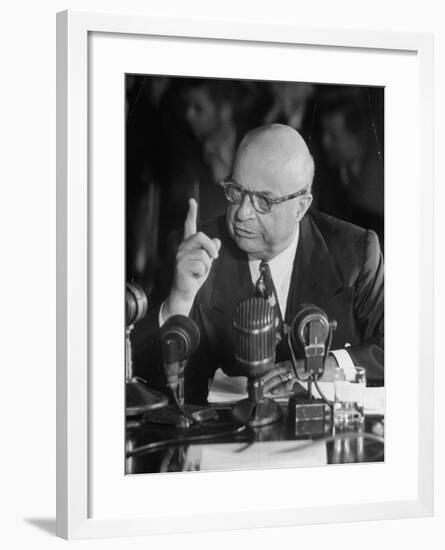 Henry J. Kaiser Testifying at the Howard Hughes Trial-null-Framed Photographic Print