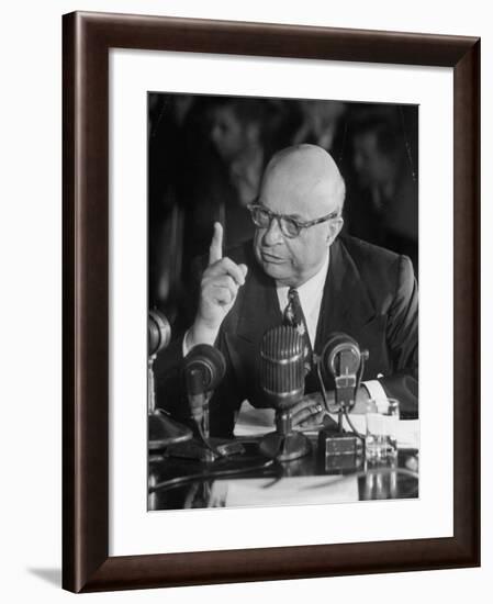 Henry J. Kaiser Testifying at the Howard Hughes Trial-null-Framed Photographic Print