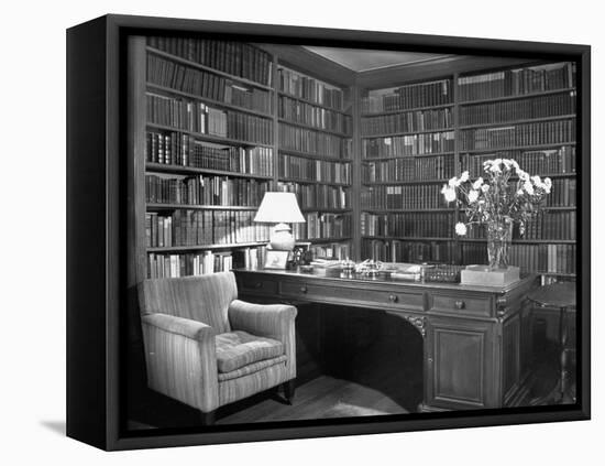 Henry James' Study with Books Lining the Walls-null-Framed Premier Image Canvas