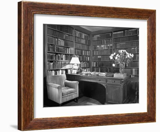 Henry James' Study with Books Lining the Walls-null-Framed Photographic Print