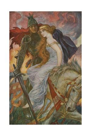'Achilles Pities Penthesilea after Slaying Her' Giclee Print - Henry