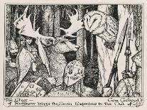 The Winning of Olwen the Stag of Redynvre Brings the Seven Companions to the Owl of Cwm Cawlwyd-Henry Justice Ford-Art Print