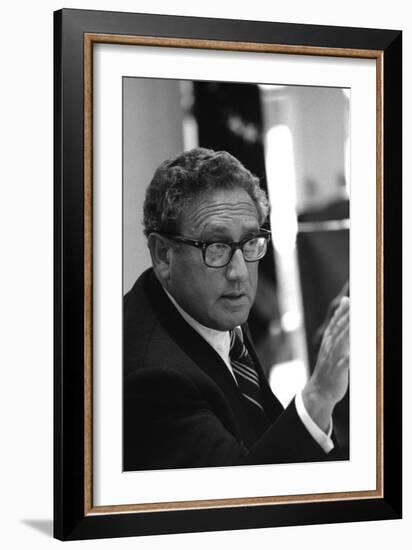 Henry Kissinger Following Assassination in Beirut of Ambassador Francis Meloy, 1976-null-Framed Photo