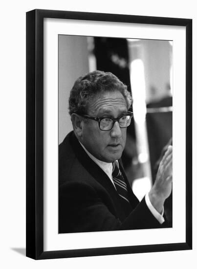 Henry Kissinger Following Assassination in Beirut of Ambassador Francis Meloy, 1976-null-Framed Photo