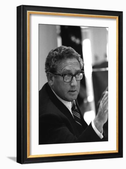 Henry Kissinger Following Assassination in Beirut of Ambassador Francis Meloy, 1976-null-Framed Photo