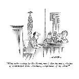"While we're waiting for His Honor, may I offer the jury a selection of ha?" - New Yorker Cartoon-Henry Martin-Premium Giclee Print