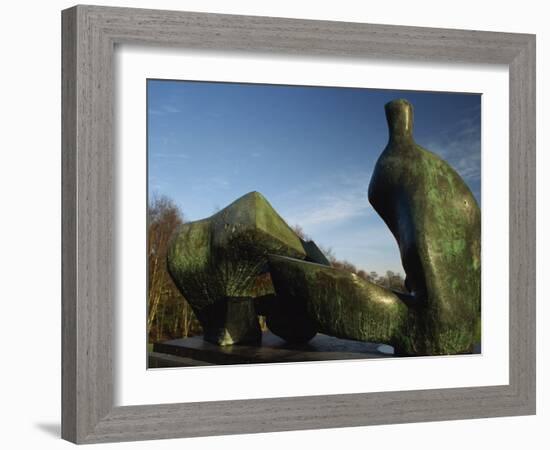 Henry Moore Sculpture Near Kenwood House on Hampstead Heath, North London, England, United Kingdom-David Hughes-Framed Photographic Print