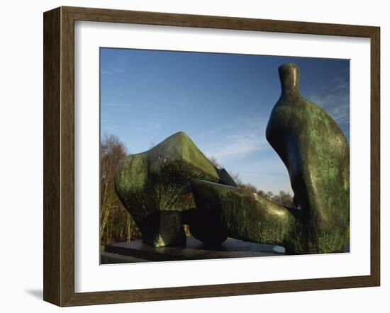 Henry Moore Sculpture Near Kenwood House on Hampstead Heath, North London, England, United Kingdom-David Hughes-Framed Photographic Print