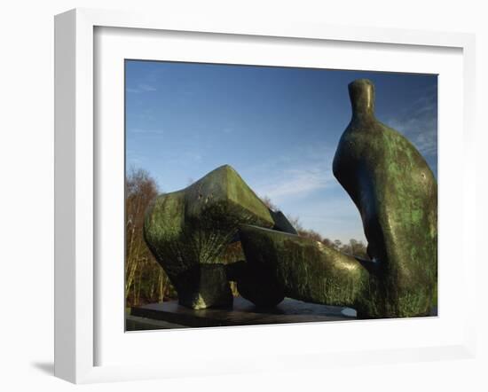 Henry Moore Sculpture Near Kenwood House on Hampstead Heath, North London, England, United Kingdom-David Hughes-Framed Photographic Print