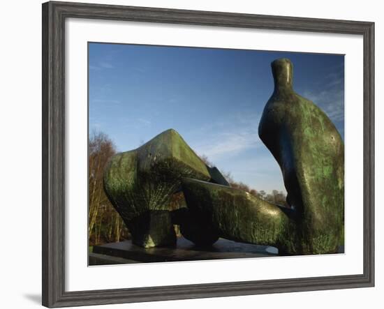 Henry Moore Sculpture Near Kenwood House on Hampstead Heath, North London, England, United Kingdom-David Hughes-Framed Photographic Print