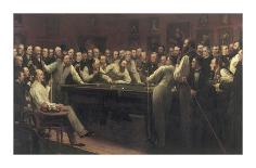 The Billiard Room-Henry O'Neil-Stretched Canvas