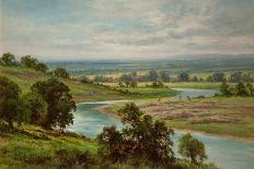 A Wooded River Landscape with Cattle-Henry Parker-Giclee Print