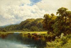 A Wooded River Landscape with Cattle-Henry Parker-Framed Giclee Print