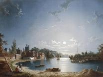 Moonlight on the Thames-Henry Pether-Framed Giclee Print