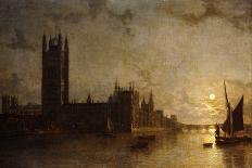 Westminster Abbey and the Houses of Parliament-Henry Pether-Framed Giclee Print