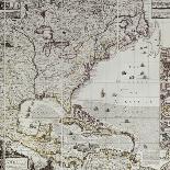 Map of British Empire 1733-Henry Popple-Framed Art Print