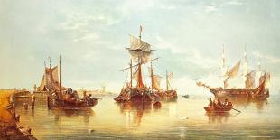 Men-of-War and other Shipping Anchored in a Calm, 1885-Henry Redmore-Framed Giclee Print