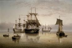 Men-of-War and other Shipping Anchored in a Calm, 1885-Henry Redmore-Giclee Print