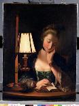 Woman Reading by a Paper-Bell Shade, 1766-Henry Robert Morland-Giclee Print