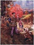Laura Secord Intercepted by the Mohawk Scouts, C.1920-Henry Sandham-Giclee Print