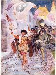 De La Tour Refuses to Yield His Allegiance 1630, C.1920-Henry Sandham-Giclee Print