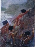 Wolfe's Army Scaling the Cliffs at Quebec 1759, C.1920-Henry Sandham-Giclee Print